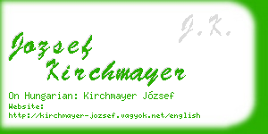 jozsef kirchmayer business card